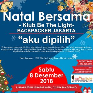 Perayaan Natal BTL dan Backpacker Jakarta 2018
